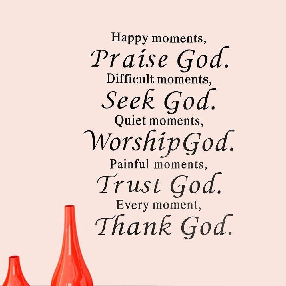 8225eabapraise God English Proverbs Cross -border Condor Wall Sticker KS056