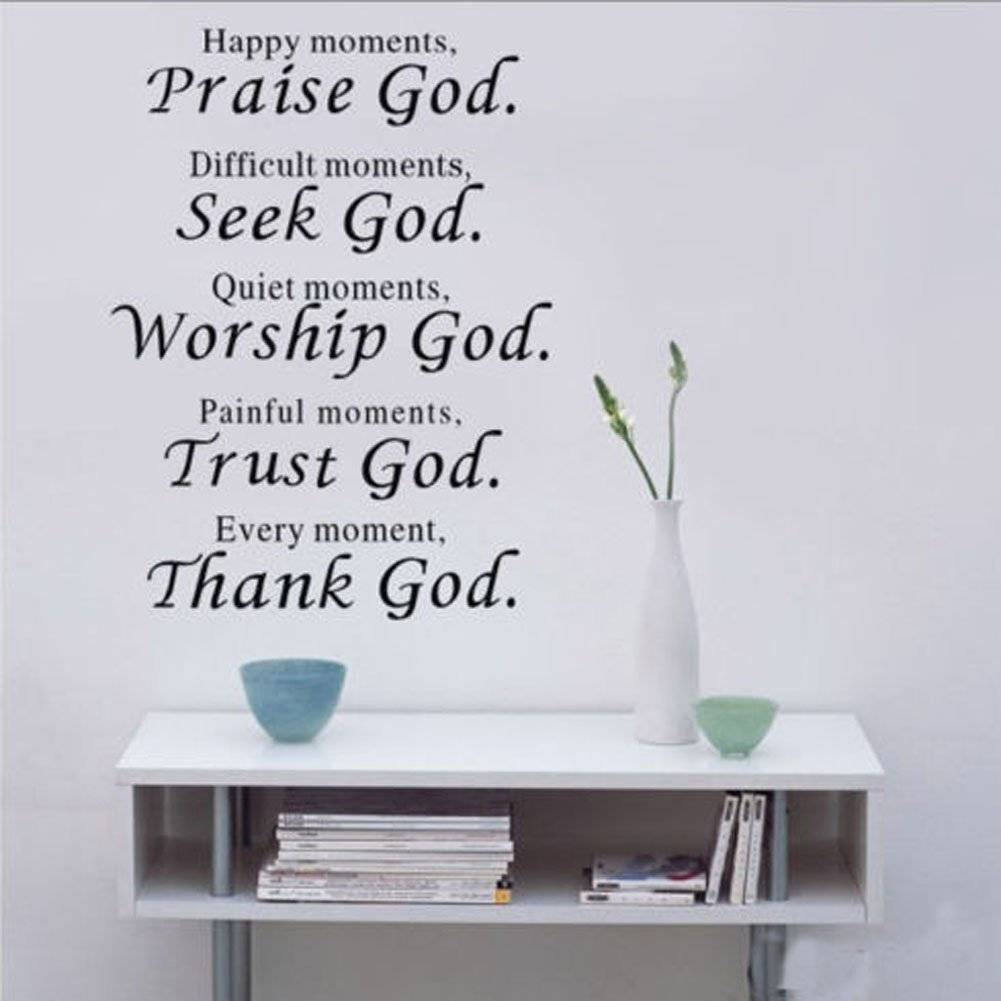 8225eabapraise God English Proverbs Cross -border Condor Wall Sticker KS056