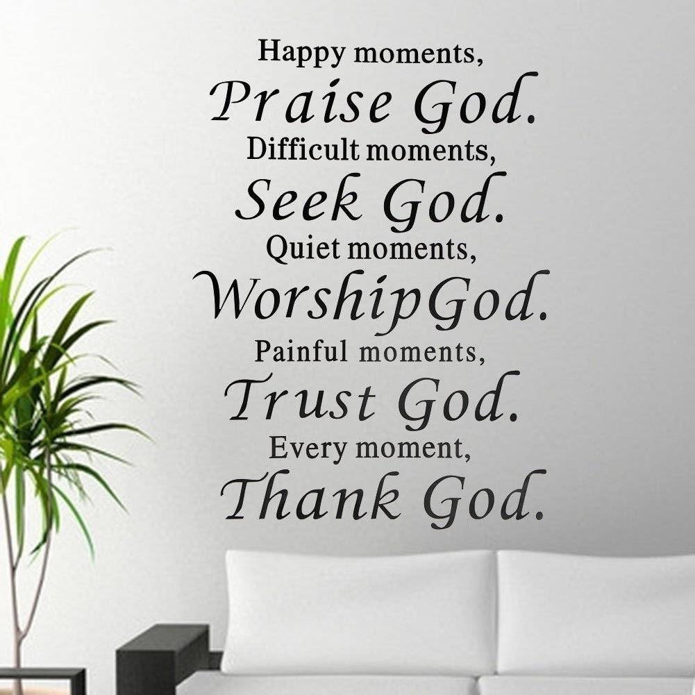 8225eabapraise God English Proverbs Cross -border Condor Wall Sticker KS056
