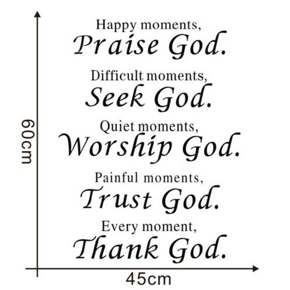 8225eabapraise God English Proverbs Cross -border Condor Wall Sticker KS056