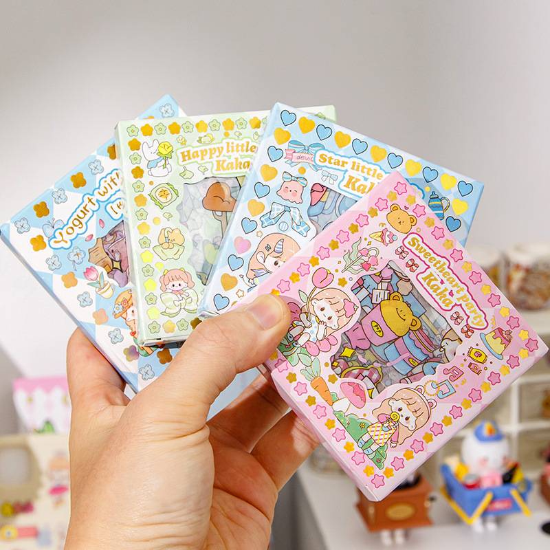 300 pieces of not repeated handbook stickers cute girl cartoon decorative waterproof notebook material paper stickers