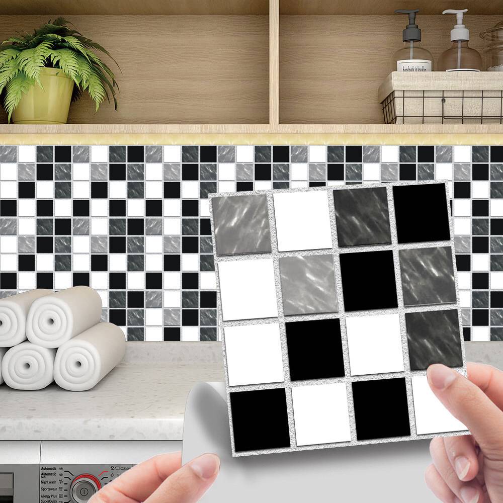ET170 cross -border mosaic tile sticker antique brick self -stick porcelain tile sticker retro wall stickers can be removed