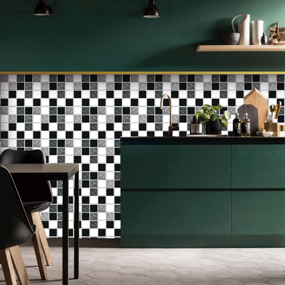 ET170 cross -border mosaic tile sticker antique brick self -stick porcelain tile sticker retro wall stickers can be removed