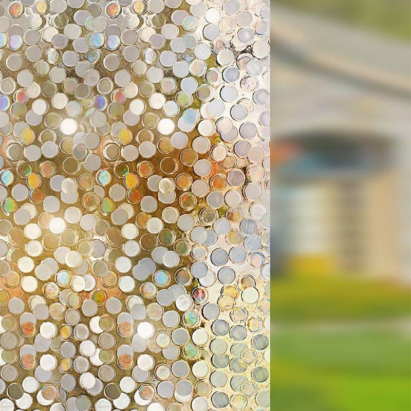 Hot selling PVC dot -dot sequin static glass stickers without glue window film to remove glass window flower stickers
