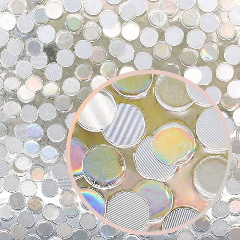 Hot selling PVC dot -dot sequin static glass stickers without glue window film to remove glass window flower stickers