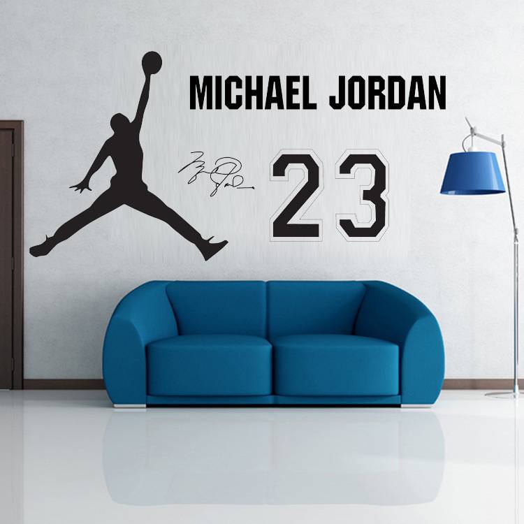 Customized basketball sportsman Jordan boy living room bedroom Personalized decoration wall sticker explosion model
