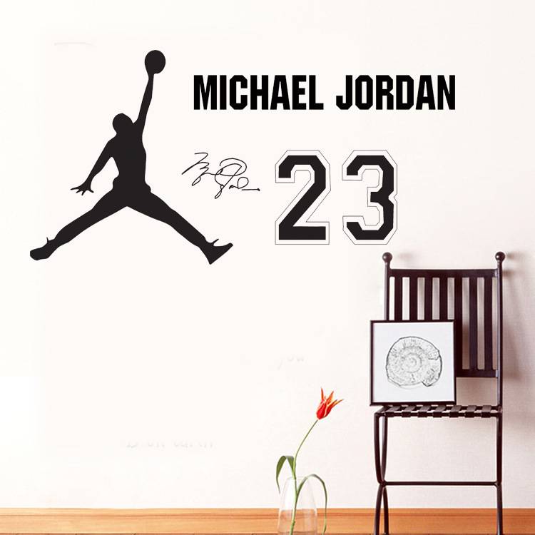 Customized basketball sportsman Jordan boy living room bedroom Personalized decoration wall sticker explosion model