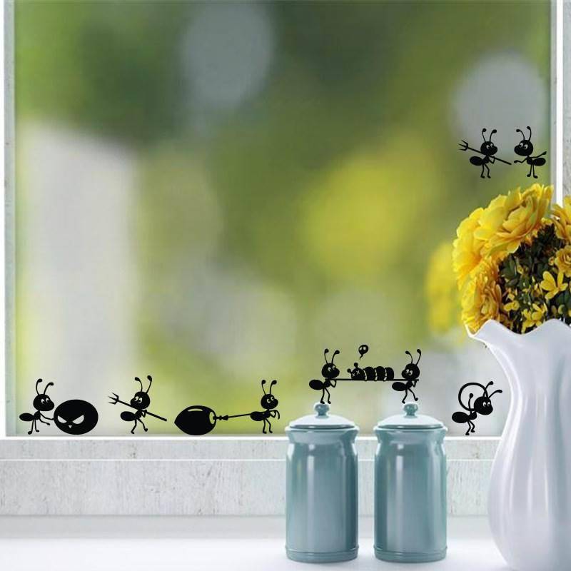 Ant moving cartoon wall sticker children's room glass window furniture decoration new model can be retail
