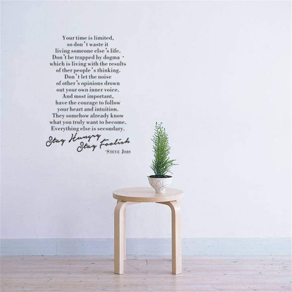 GB492 STAY HUNGRY Stay Foolish English Wall Sticker Text Patch Wall Decoration