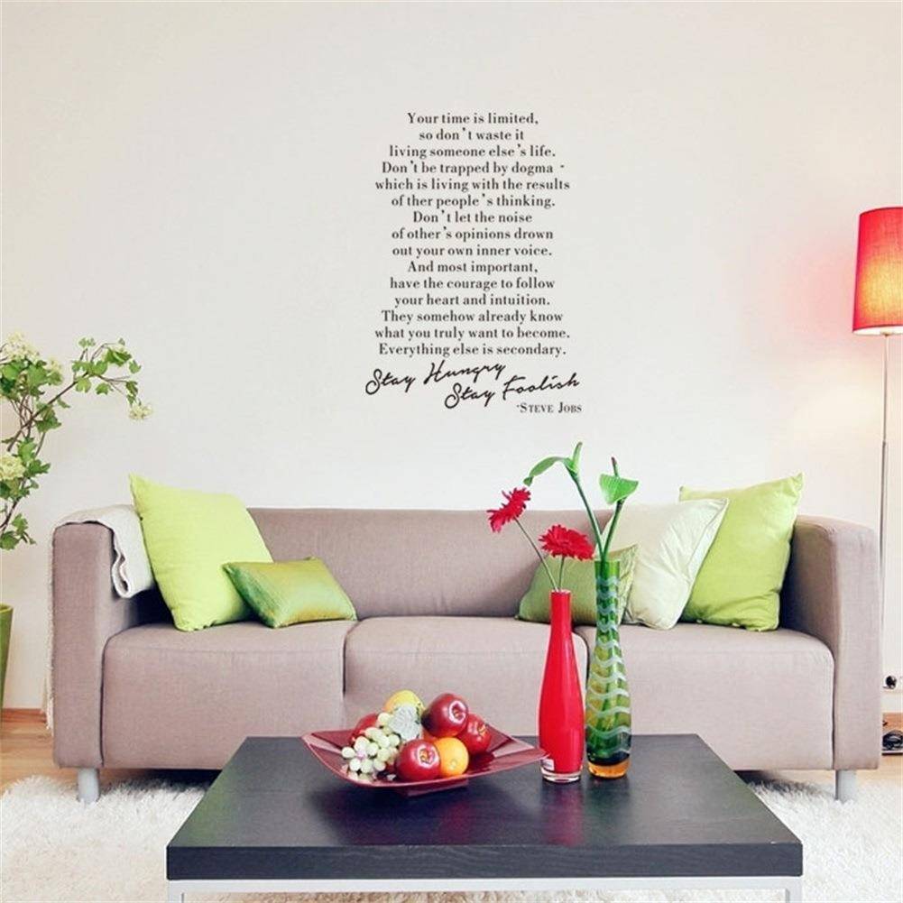 GB492 STAY HUNGRY Stay Foolish English Wall Sticker Text Patch Wall Decoration