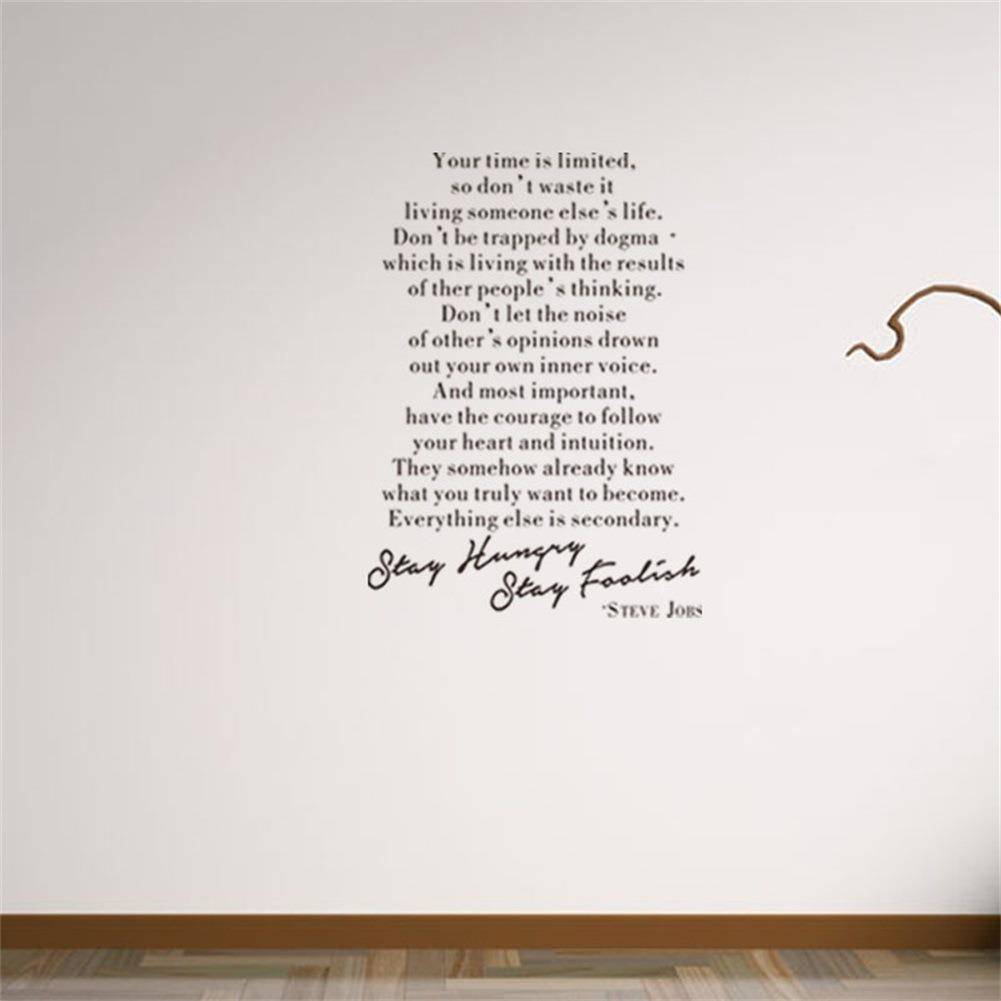 GB492 STAY HUNGRY Stay Foolish English Wall Sticker Text Patch Wall Decoration