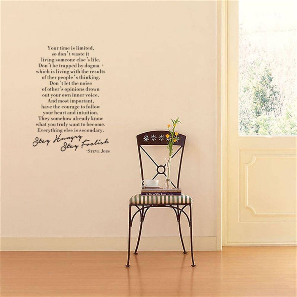GB492 STAY HUNGRY Stay Foolish English Wall Sticker Text Patch Wall Decoration