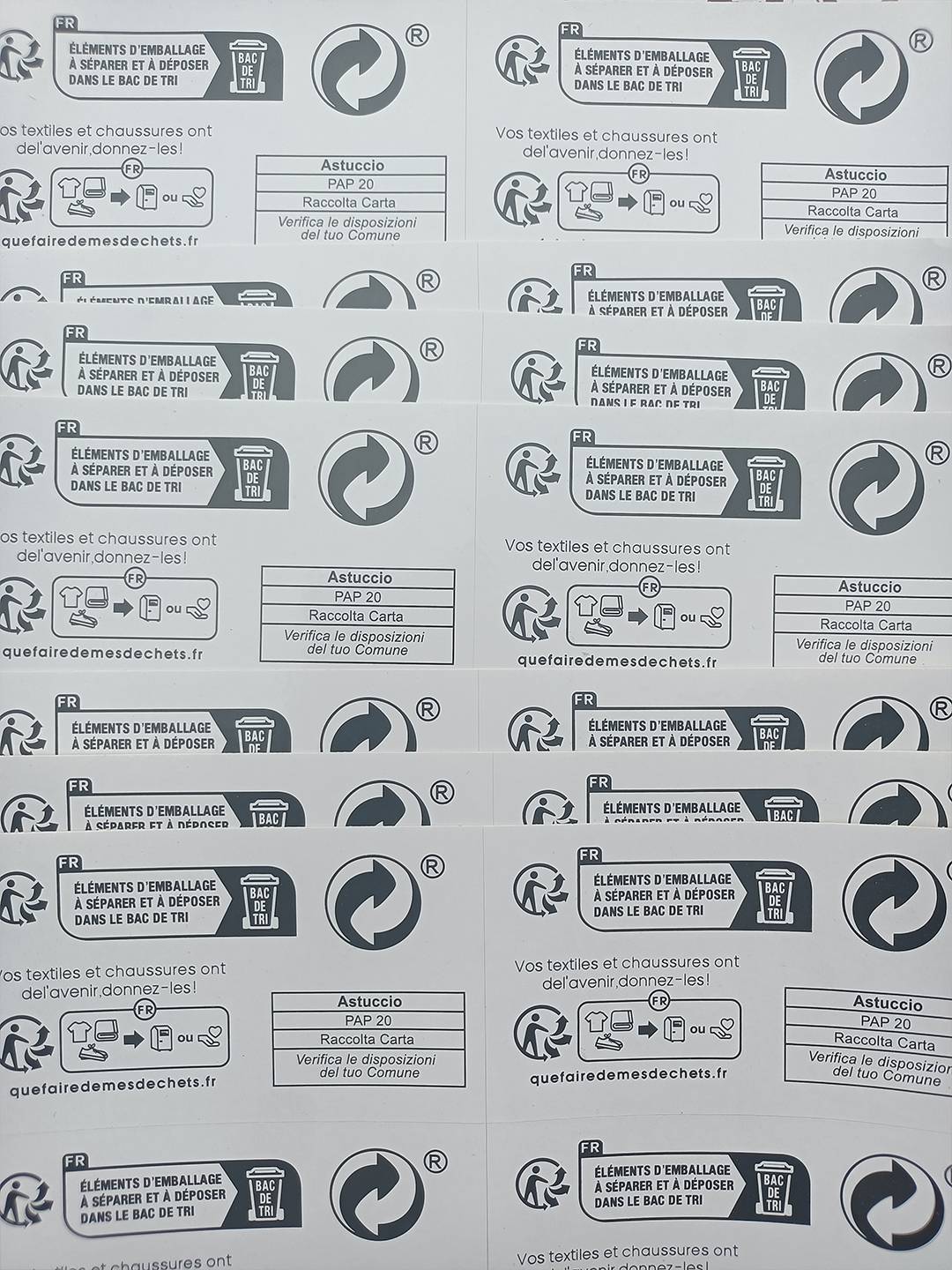 Non -dry glue 95*55mm label environmental protection sticker Shein label sticker PAP20 shoe label sticker packaging printing