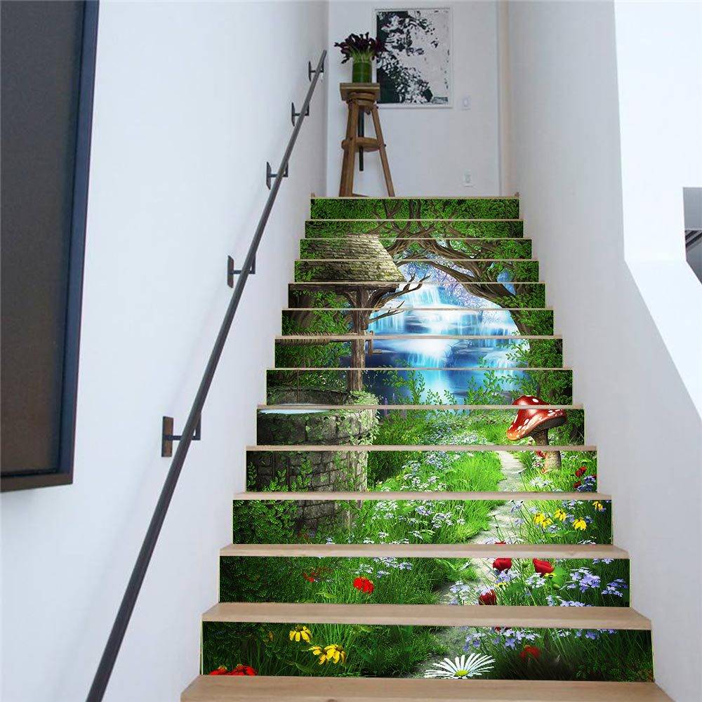 AMJPVC manufacturer Creative and simple thirteen fairy tale magic stairs stairs