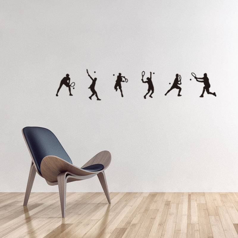 GBNIX42 Playing Tennis Sympathetic Wall Cover Sticker Living Room Boys Room 4 Moved Decoration Stickers