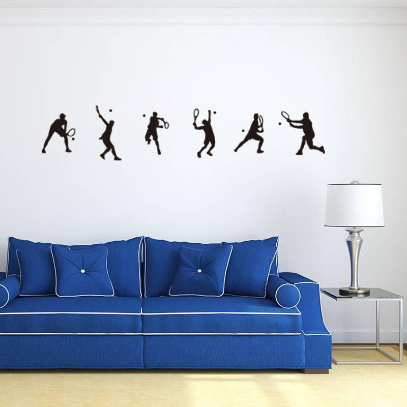 GBNIX42 Playing Tennis Sympathetic Wall Cover Sticker Living Room Boys Room 4 Moved Decoration Stickers