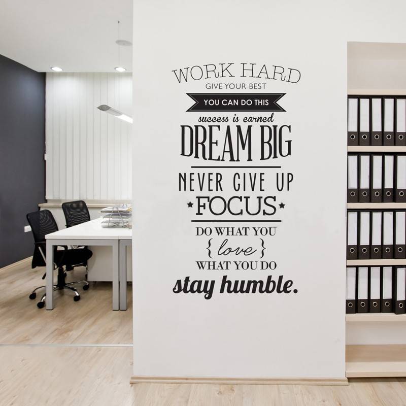 New English Dharma Ekx Ekx Word Working HARD Studycare Public Putting Stickers can stick to the picture