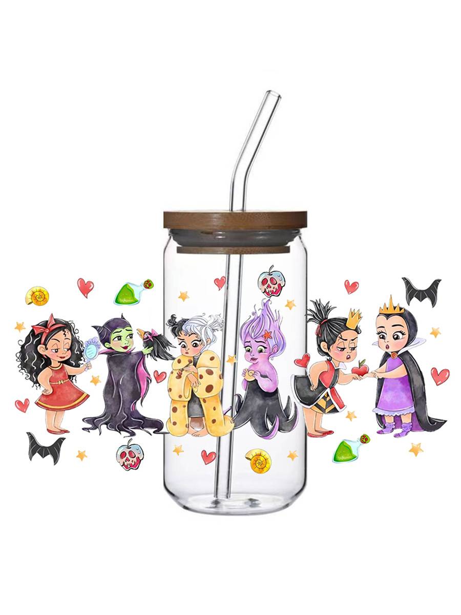 Glass cup UV transfer sticker 16oz crystal standard cross -border hot selling 24 ounces of Rossen Cup sticker