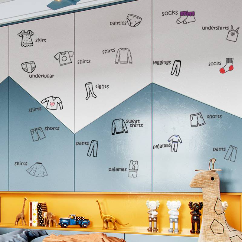 Vanxi's new FX64205 English wardrobe and clothing logo bedroom wall beautification decorative wall sticker