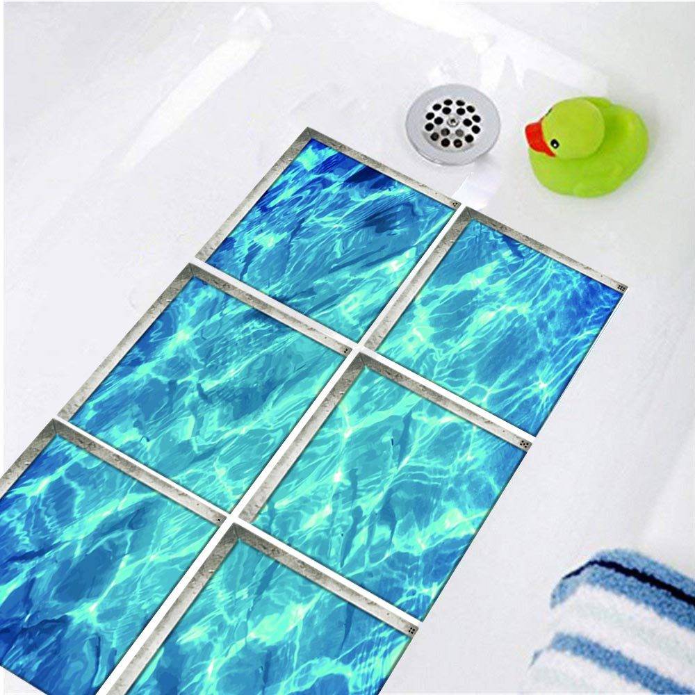 3D three -dimensional seawater bathtub self -stick anti -slip environmental protection sticker children's bathtub waterproof and wear -resistant bathroom stickers