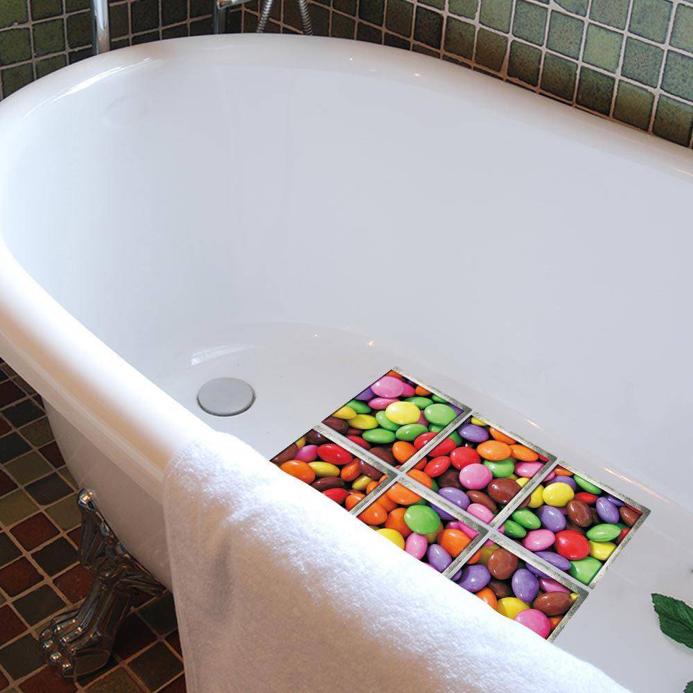 3D three -dimensional candy bathtub self -stick anti -slip environmentally friendly sticker children's bathtub waterproof and wear -resistant bathroom stickers
