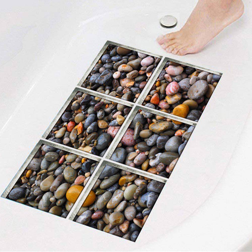 3D three -dimensional pebble bathtub self -stick anti -slip environmentally friendly sticker children's bathtub waterproof and wear -resistant bathroom stickers