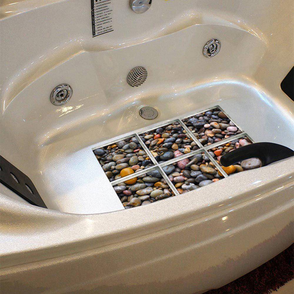 3D three -dimensional pebble bathtub self -stick anti -slip environmentally friendly sticker children's bathtub waterproof and wear -resistant bathroom stickers