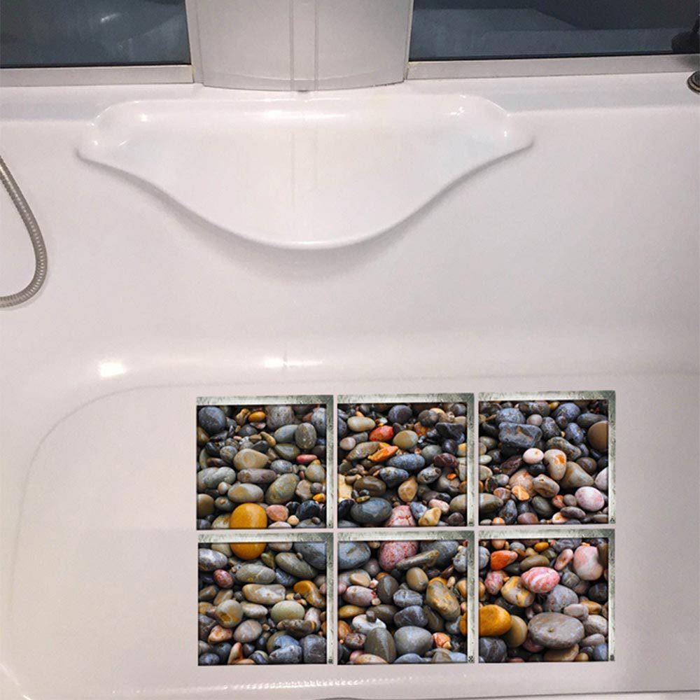 3D three -dimensional pebble bathtub self -stick anti -slip environmentally friendly sticker children's bathtub waterproof and wear -resistant bathroom stickers