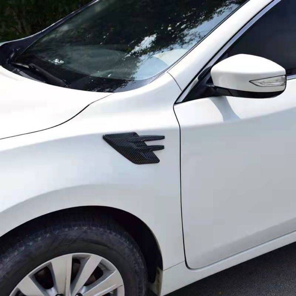 Genuine car side air outlet hood personality modification car sticker modified shark cheek shark fin decoration sticker
