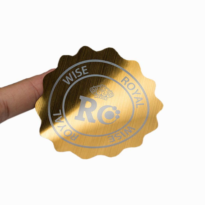 Custom Logo Printing private Labels Stickers Sheet Food Waterproof Adhesive Vinyl Sticker Roll Metallic Packaging Product Label