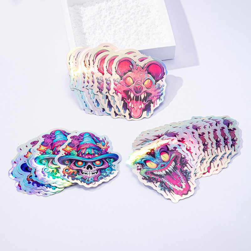 Hot Selling Customised Design Logo Shiny Laser Holographic Hologram Sticker Digital Printing Weatherproof