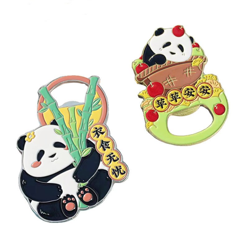 Custom metal opener stainless steel multi-function beer keychain cartoon cross-border gift foreign trade refrigerator sticker