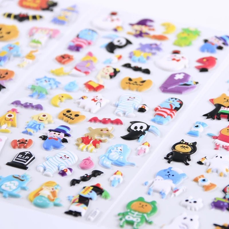Wholesale Cute Cartoon Decorative 3d Bubble Sticker Puffy Deco Stationery Pop Up Scrapbook Planner Stickers For Kids Craft Gift
