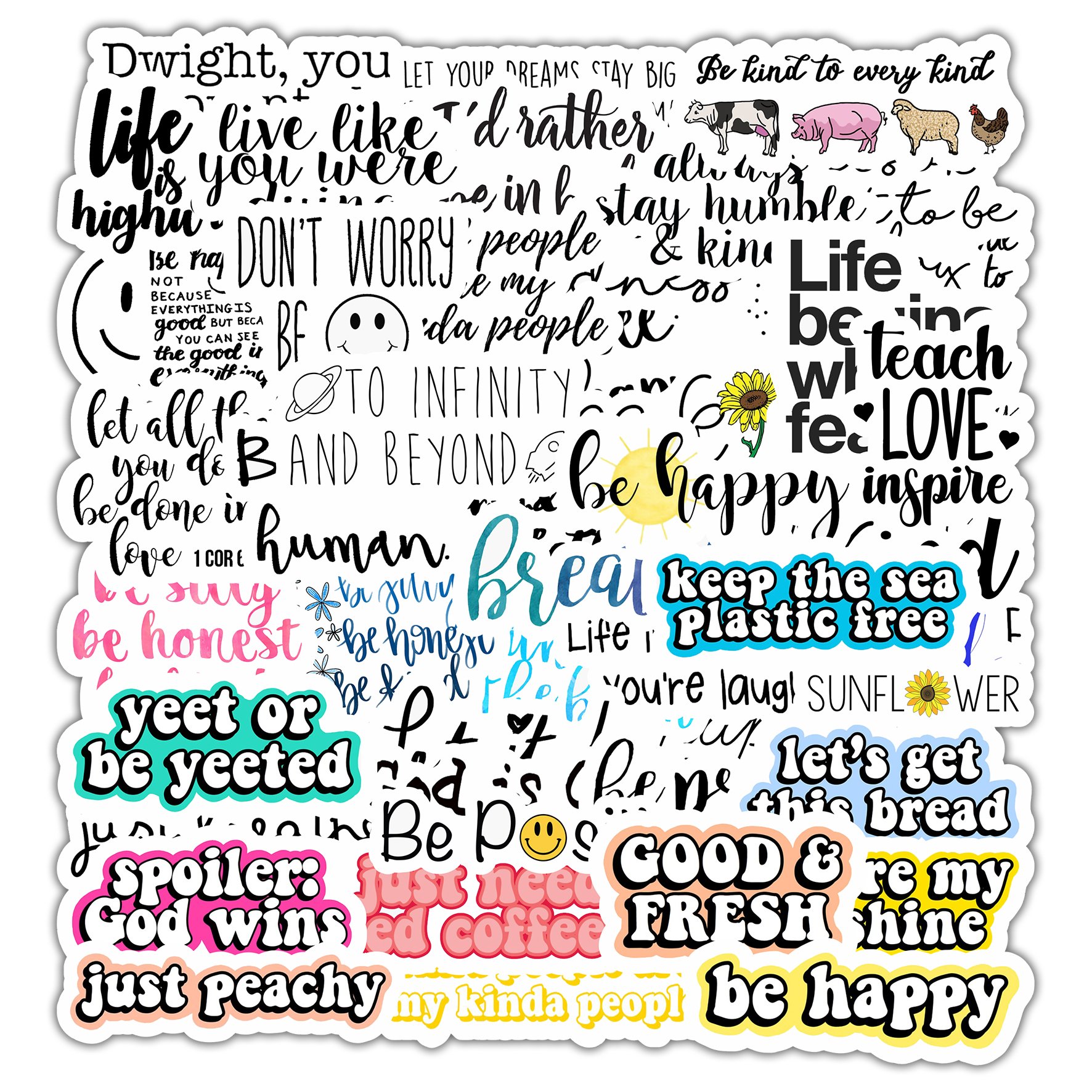 200 Pcs Inspirational Words motivational reading teacher love Stickers for Water Bottles Book Laptop students Employees