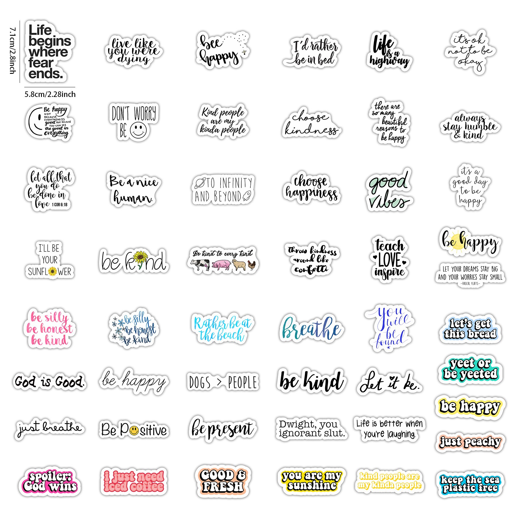 200 Pcs Inspirational Words motivational reading teacher love Stickers for Water Bottles Book Laptop students Employees