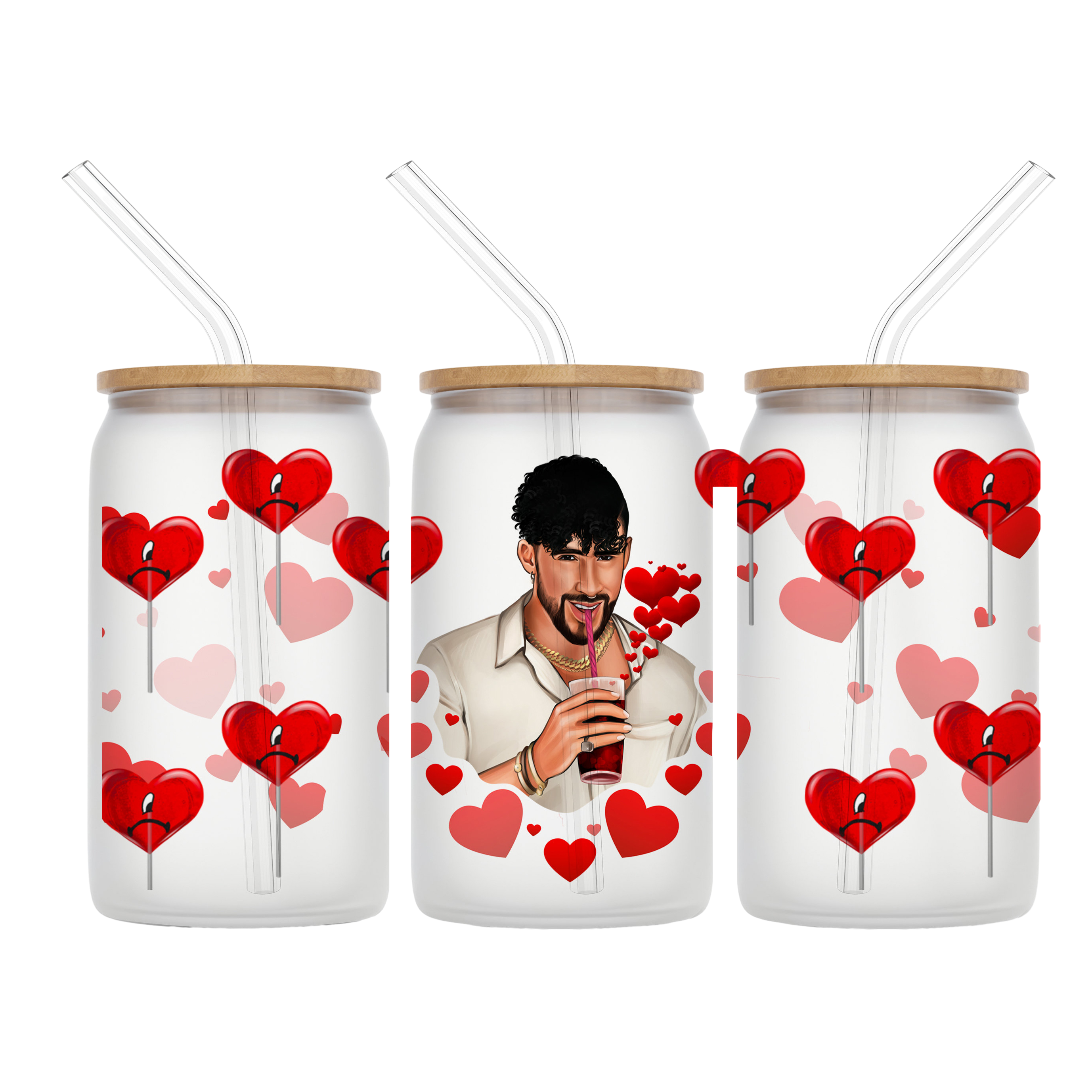 2024 new album bad bunny nadie sabe lo que va a pasar ma ana custom uv dtf cup wraps transfer Anti scratch uvdtf decals