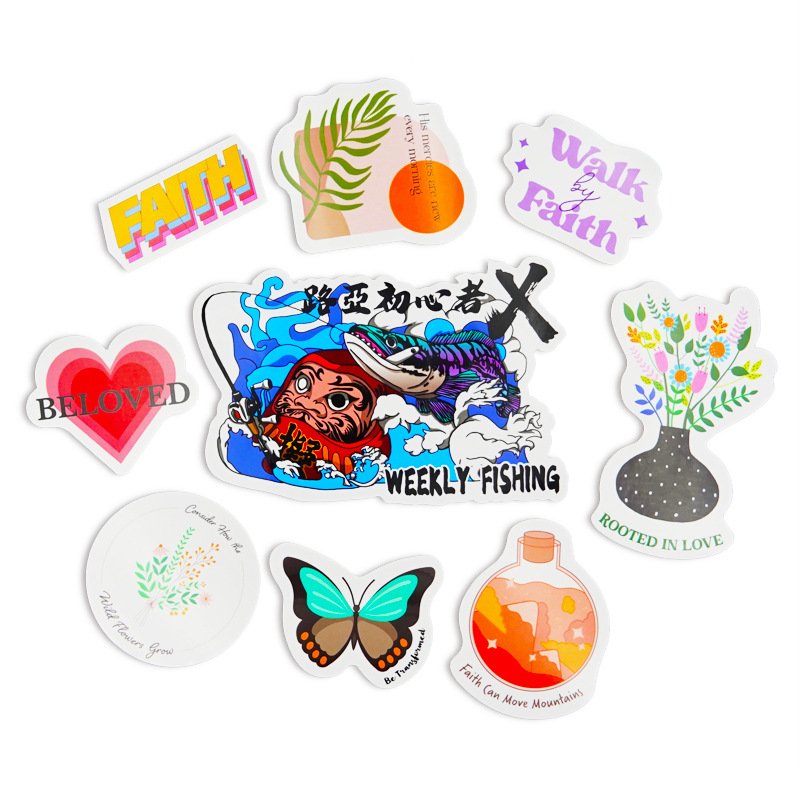 custom Vinyl Decals Waterproof die-cut vinyl cute adhesive personality all cut Gift anime cartoon stickers