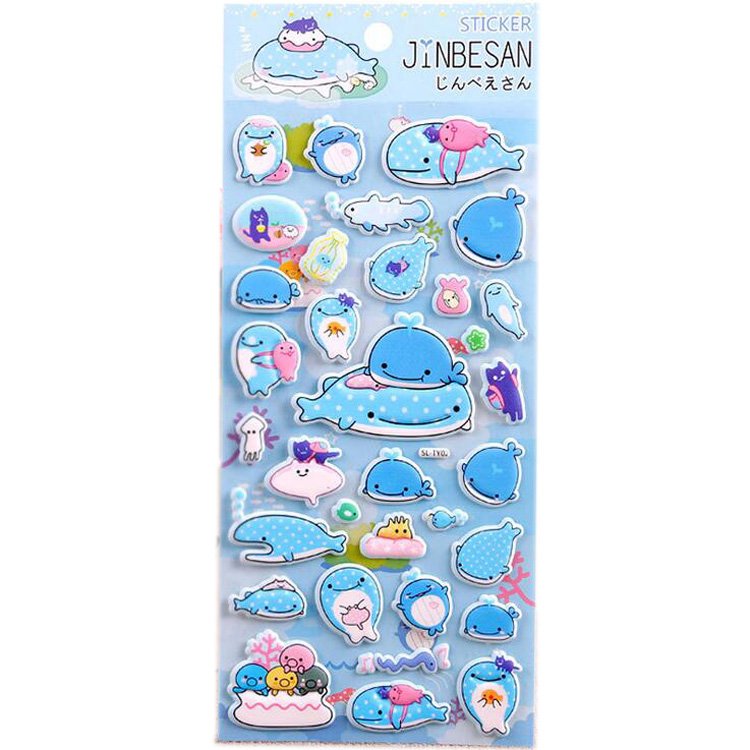 Custom Printing Cheap Notebook Decoration Die Cut 3d Cartoon Eva Foam Puffy Sticker for Kids