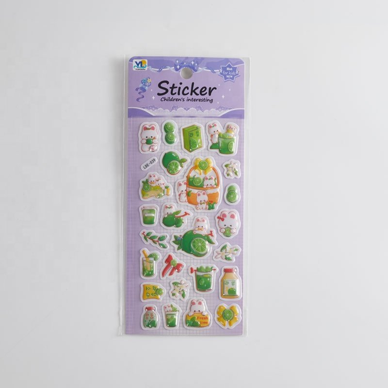 Custom Vinyl Sticker Waterproof Cartoon Puffy Sticker