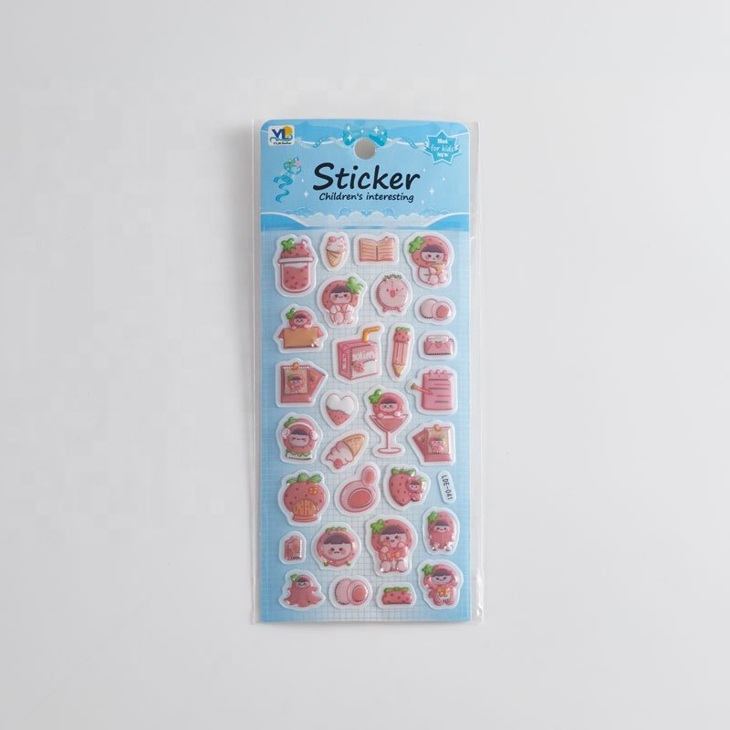 Custom Vinyl Sticker Waterproof Cartoon Puffy Sticker