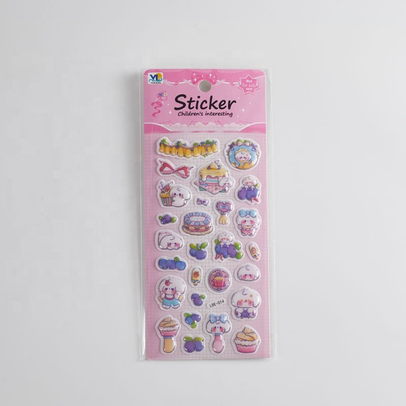 Custom Vinyl Sticker Waterproof Cartoon Puffy Sticker