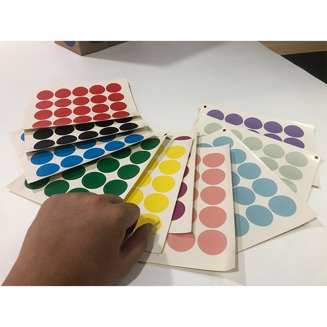 15 x 15 mm Colorful circular stickers hand-written multiple sizes packaging stickers label custom color size round label sticker