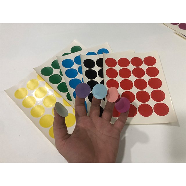 15 x 15 mm Colorful circular stickers hand-written multiple sizes packaging stickers label custom color size round label sticker