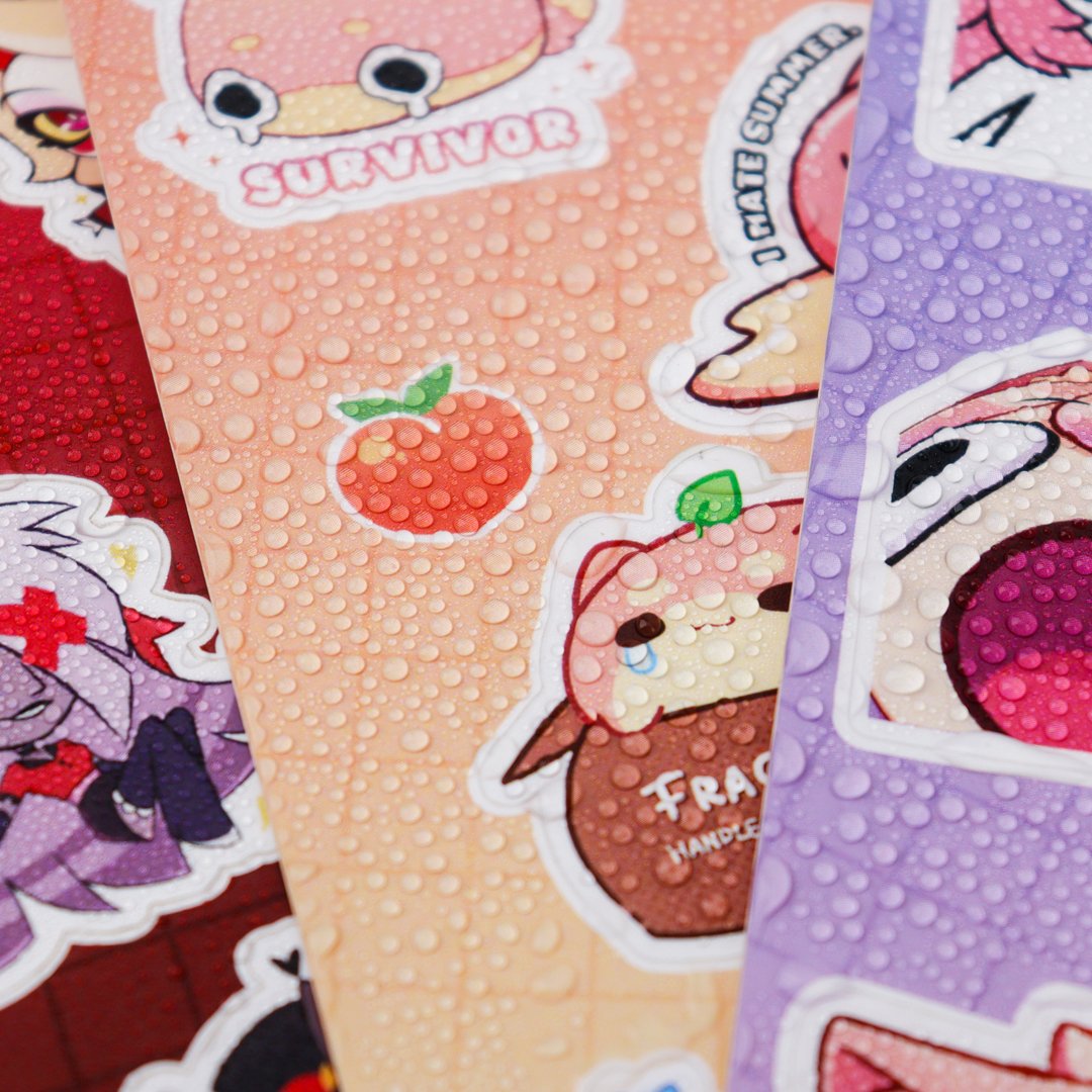 Printing Cartoon Die Cut Sticker Waterproof Vinyl A4 Waterproof Sticker Paper Custom Kiss Cut Sticker Sheet