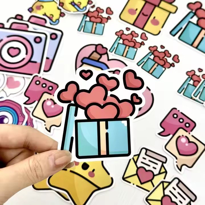 Custom High Quality Printing Waterproof PVC Vinyl Stickers Adhesive Logo Design UV Proof Die Cut Label Sticker