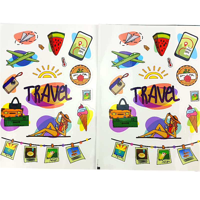 Custom Vinyl Decorative Stickers Sheets Printing Adhesive Waterproof PVC Label Custom Logo Design Windshield Cartoon Sticker