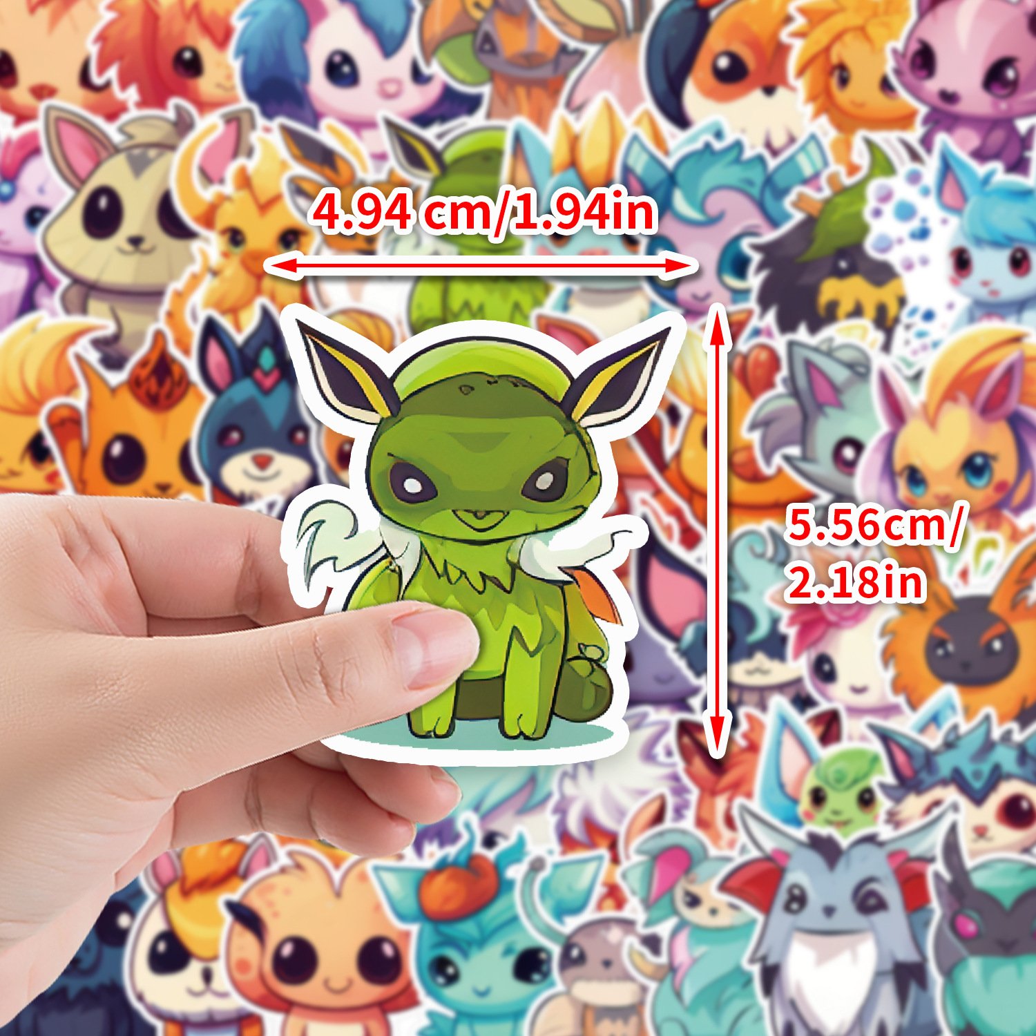 50PCS Cute cartoon animals fantasy creatures sticker