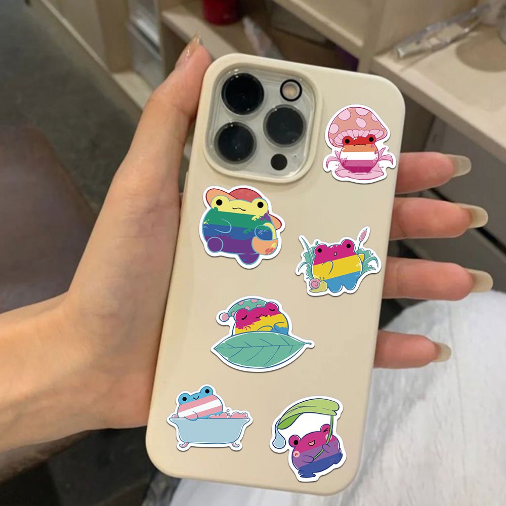 50pcs Cartoon Gay Frogs Graffiti Sticker Diy Diary Scrapbook Phone Case Storage Box Guitar Helmet Waterproof Decorative Stickers