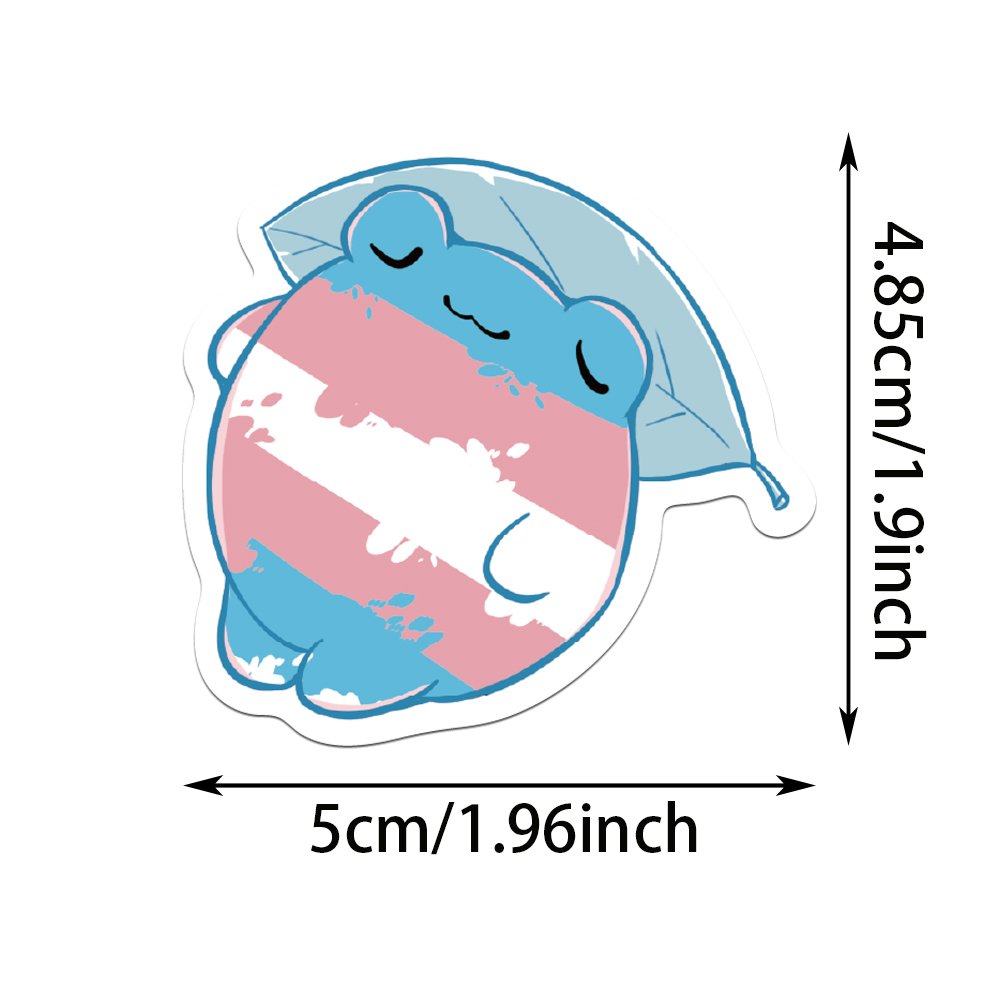 50pcs Cartoon Gay Frogs Graffiti Sticker Diy Diary Scrapbook Phone Case Storage Box Guitar Helmet Waterproof Decorative Stickers