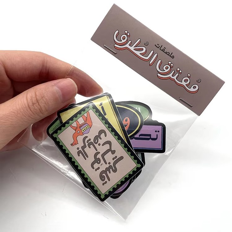 Custom Waterproof Cartoon Sticker Packs In OPP Bag For Promotion Use Pack Stickers Die Cut PVC Vinyl Stickers